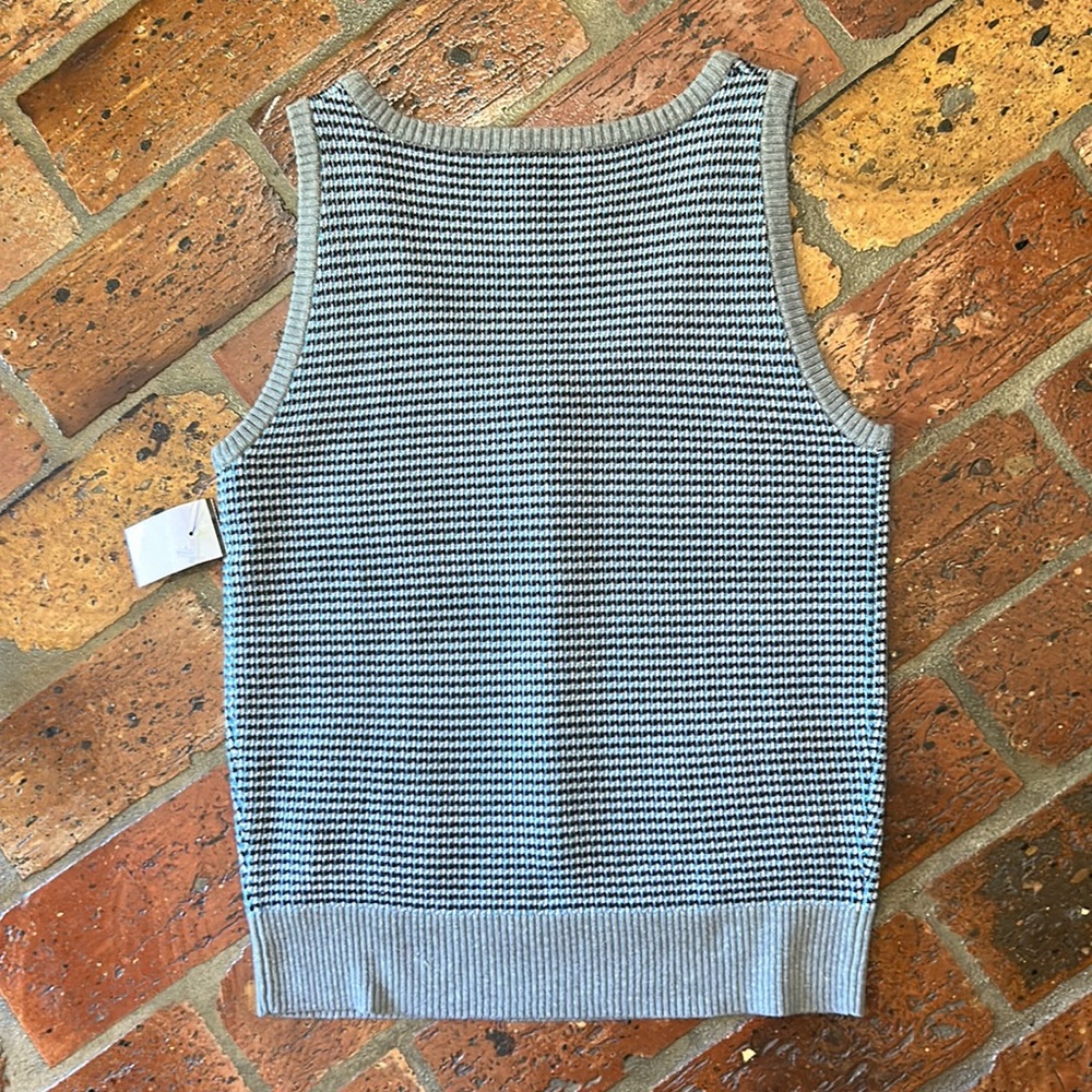 Shu Shu Jacquard  sweater vest/top szS NWT - Picture 7 of 13
